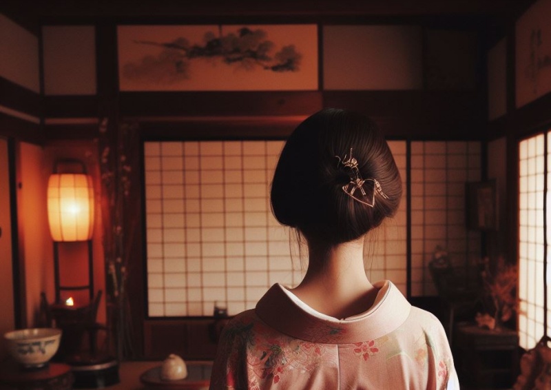 Woman-in-the-back-wearing-a-kimono